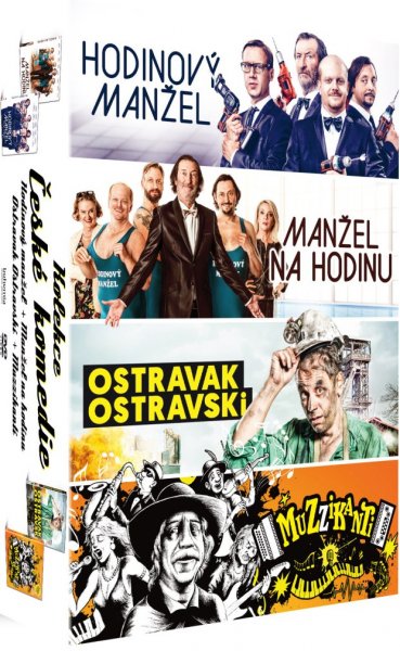 detail Kolekce České komedie - Manžel na hodinu 1+2 + Ostravak + Muzzikanti - 4DVD