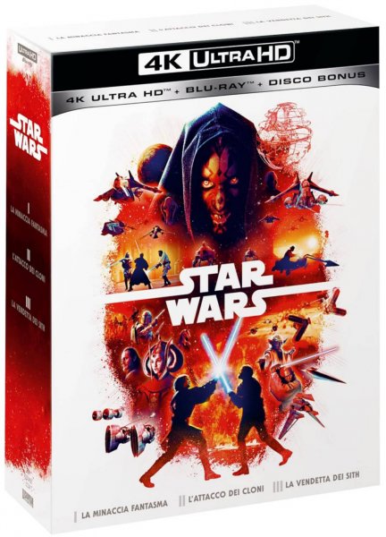 detail Star Wars trilogie Epizody 1-3 - 4K Ultra HD Blu-ray + Blu-ray 2BD (bez CZ)