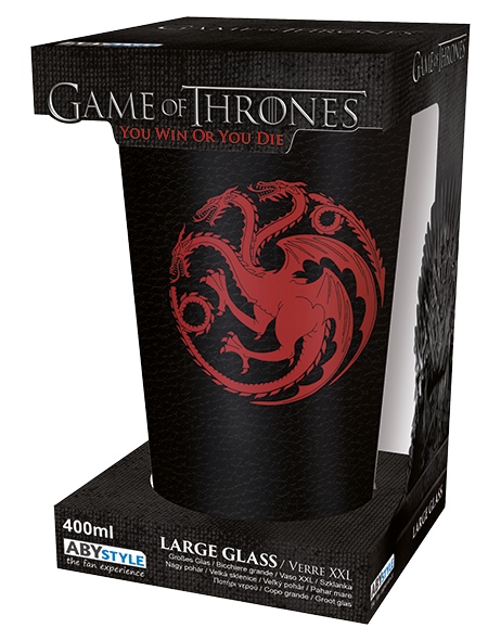 detail Sklenice Game of Thrones - Targaryen 400 ml
