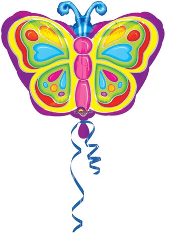detail Foliový balónek - Motýl, 45 cm