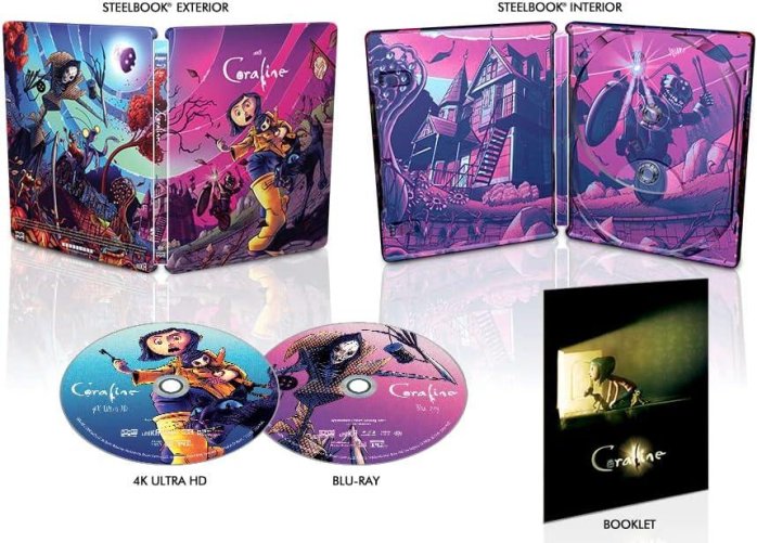 detail Coraline  - Limited Edition Steelbook 4K Ultra HD + Blu-Ray (bez CZ)