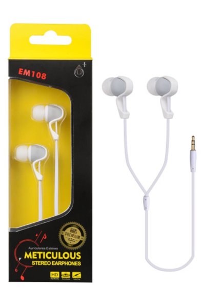 detail Sluchátka stereo PLUS EM108 bílá