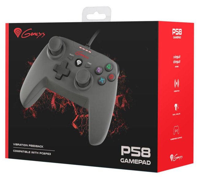 detail Drátový gamepad Genesis P58 pro PS3/PC
