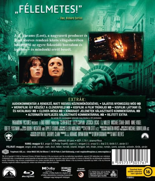 detail Cloverfield  - Blu-ray