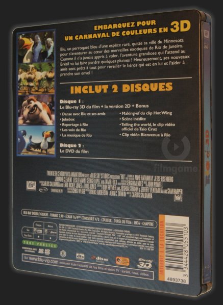detail Rio - Blu-ray 3D + 2D Steelbook