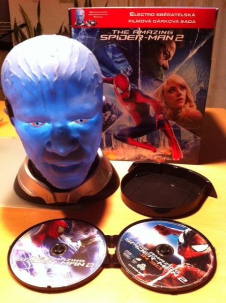 detail Amazing Spider-Man 2 (Limited Edition) hlava Electro - Blu-ray 3D + 2D