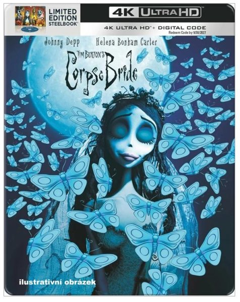 detail Tim Burton's Corpse Bride - 4K Ultra HD Blu-ray Steelbook (bez CZ)
