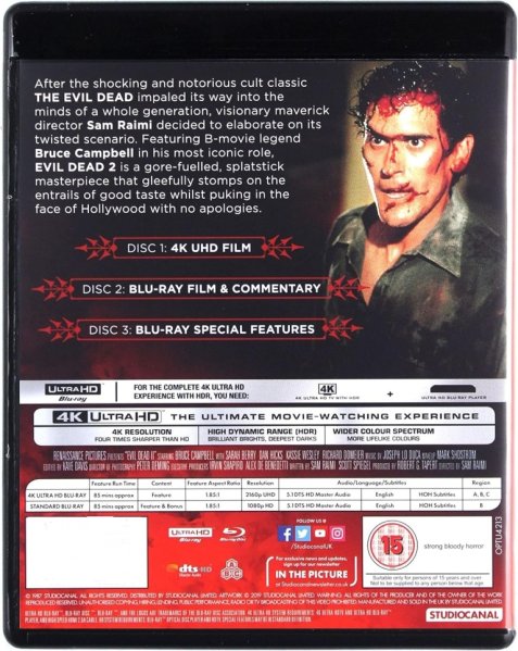 detail Evil Dead II - 4K Ultra HD Blu-ray + Blu-ray