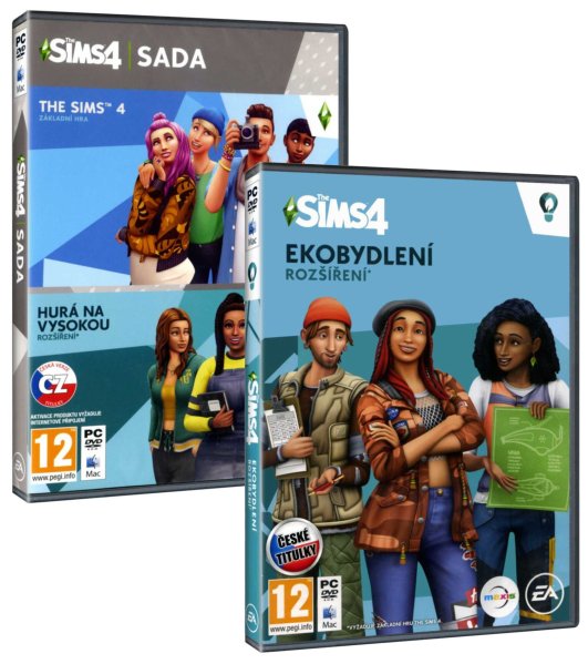 detail The Sims 4 + Hurá na vysokou + Ekobydlení BUNDLE (základ + 2 rozšíření) -