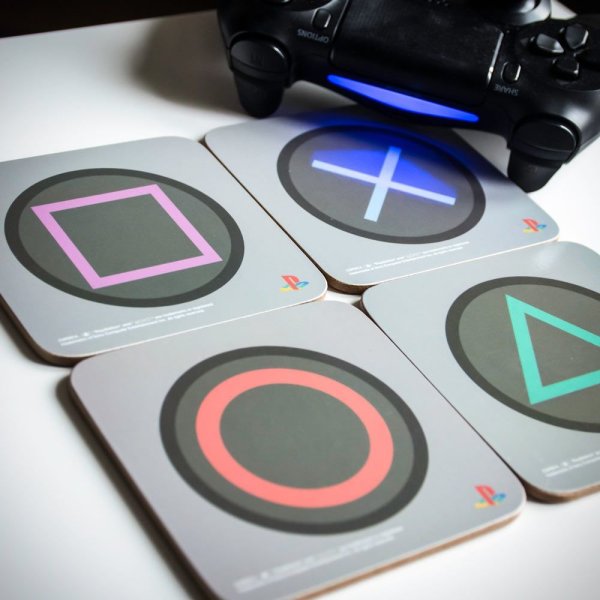 detail Podtácky PlayStation - set 4ks, korek