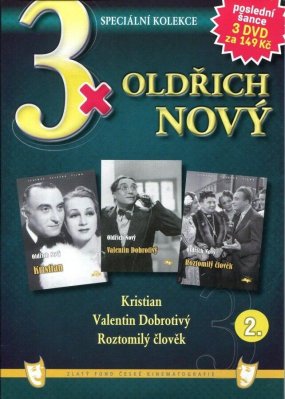 3x Oldřich Nový 2: Kristian + Valentin Dobrotivý + Roztomilý člověk DVD pošetka