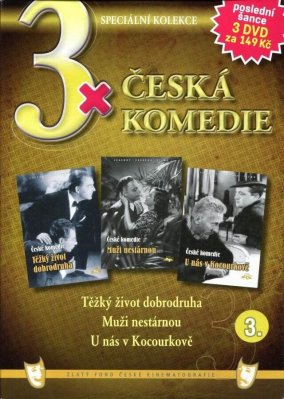 3x Č. kom. 3: Těžký život dobrod. + Muži nestárnou + U nás v Koc. - DVD pošetka