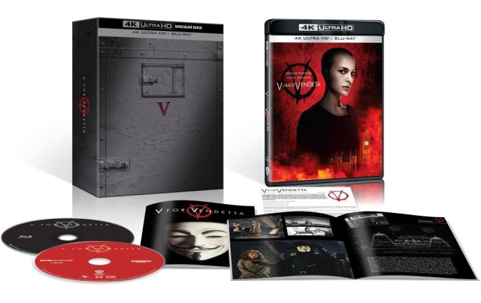 detail V jako Vendeta - 4K Ultra HD Blu-ray + Blu-ray (2BD) Speciální edice