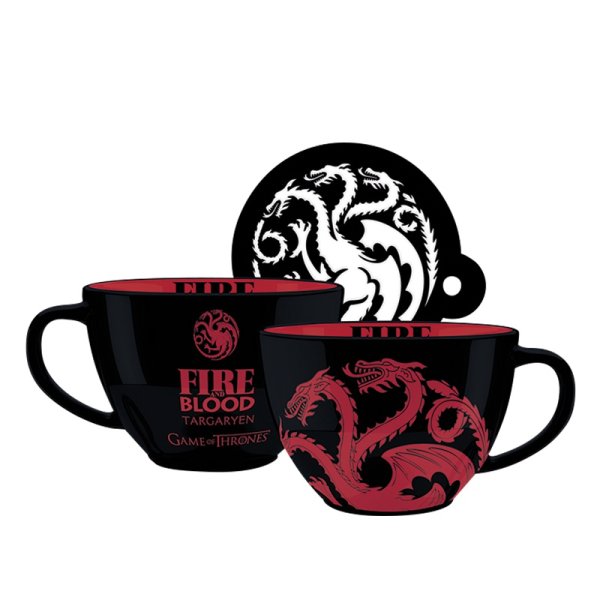 detail Hrnek Game of Thrones - Targaryen cappuccino 630 ml
