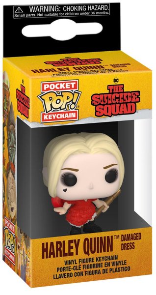 detail Klíčenka Funko POP! Keychain: The Suicide Squad - Harley Quinn (Damaged Dress)