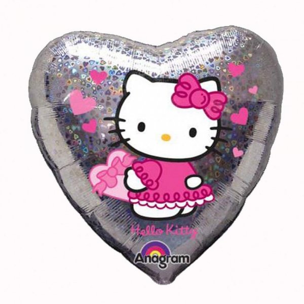 detail Foliový balónek - Hello Kitty - srdce 60cm