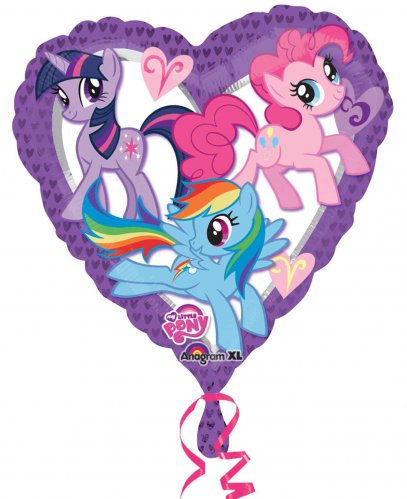 Foliový balónek - My little Pony, srdce 43cm