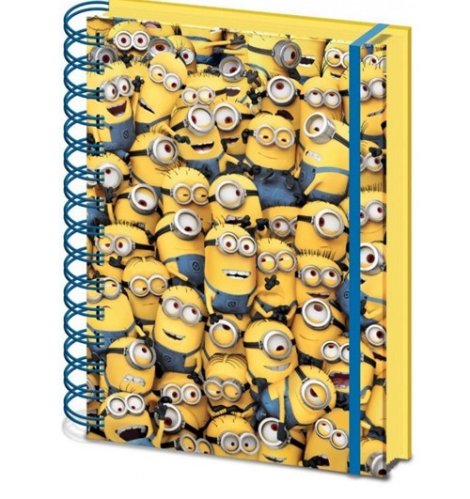 Zápisník - 3D Minions A5, kroužkový